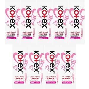 Kotex Aplikatörlü Tampon Süper 72 Li Set (9PK*8)