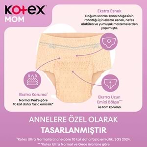 Kotex Mom Lohusa Külodu - Külot Bez L - Large - Büyük / XL - Extra Large - 24 Lü Set (3PK*8)