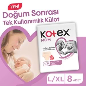 Kotex Mom Lohusa Külodu - Külot Bez L - Large - Büyük / XL - Extra Large - 48 Li Set (6PK*8)