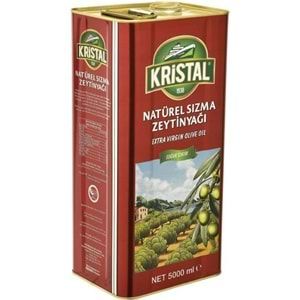 Kristal Zeytinyağı 10LT Natürel Sızma Soğuk Sıkım (Teneke) (2PK*5LT)