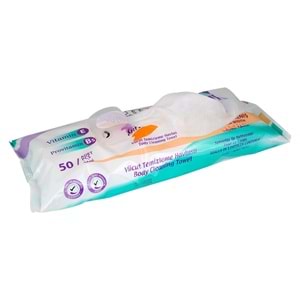 Lux Yetişkin Vücut Temizleme Islak Mendil Havlu 50 Yaprak XL (24 Lü Set)