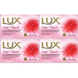 Lux Sabun 80GR Soft Touch (Yumuşak Dokunuş) (4 Lü Set)