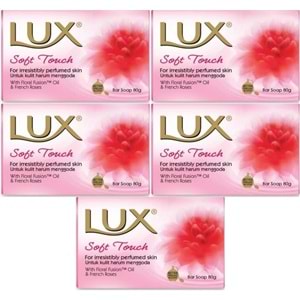 Lux Sabun 80GR Soft Touch (Yumuşak Dokunuş) (5 Li Set)
