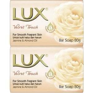 Lux Sabun 80GR Velvet Touch (Kadife Dokunuş) (2 Li Set)