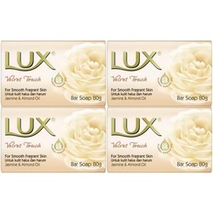 Lux Sabun 80GR Velvet Touch (Kadife Dokunuş) (4 Lü Set)