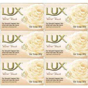 Lux Sabun 80GR Velvet Touch (Kadife Dokunuş) (6 Lı Set)