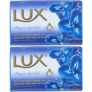 Lux Sabun 80GR Aqua Sparkle (Su Gibi Işıltı) (2 Li Set)