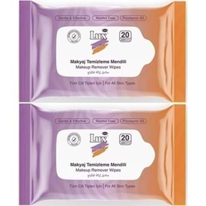 Lux Makyaj Temizleme Mendili Havlu 40 Yaprak (2PK*20)