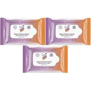 Lux Makyaj Temizleme Mendili Havlu 60 Yaprak (3PK*20)