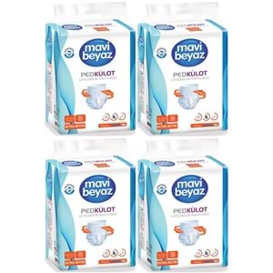 Mavi Beyaz Ped Emici Külot Yetişkin Bezi XL Ekstra Büyük 120 Adet