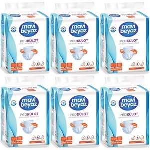 Mavi Beyaz Ped Emici Külot Yetişkin Bezi XL Ekstra Büyük 180 Adet