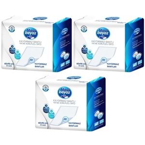 Mavi Beyaz Yetişkin Alt Açma Yatak Koruyucu Örtü 60*90CM 90 Adet (3Pk*30) Kaydırmaz Bantlı