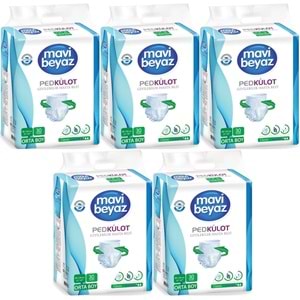Mavi Beyaz Ped Emici Külot Yetişkin Bezi M - Medium - Orta 150 Adet