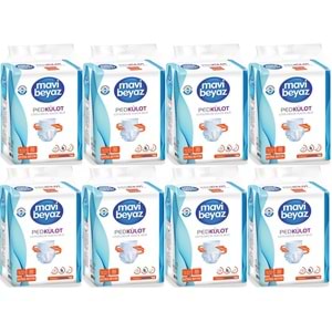 Mavi Beyaz Ped Emici Külot Yetişkin Bezi XL Ekstra Büyük 240 Adet