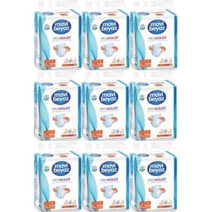 Mavi Beyaz Ped Emici Külot Yetişkin Bezi XL Ekstra Büyük 270 Adet