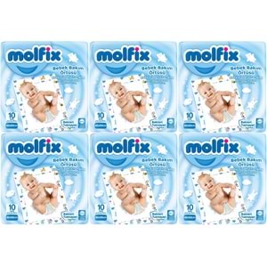 Molfix Bebek Bakım Alt Açma Örtüsü 6 Lı Set 60 Adet (6Pk*10)