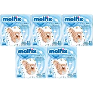 Molfix Bebek Bakım Alt Açma Örtüsü 5 Li Set 50 Adet (5Pk*10)