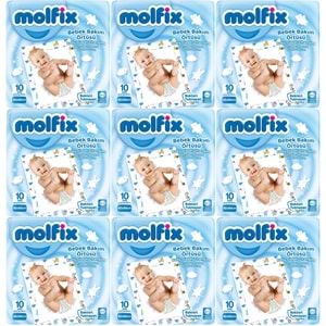 Molfix Bebek Bakım Alt Açma Örtüsü 9 Lu Set 90 Adet (9Pk*10)