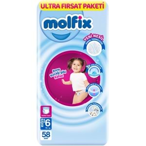 Molfix Külot Bebek Bezi 6 Beden 15+ KG Extra Large 174 Adet Aylık Ultra Fırsat Pk
