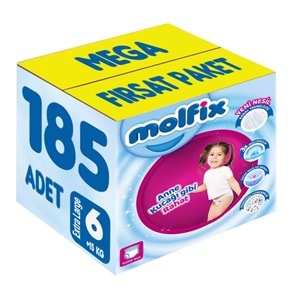 Molfix Külot Bebek Bezi 6 Beden 15+ KG Extra Large 185 Adet MeGa Fırsat Pk