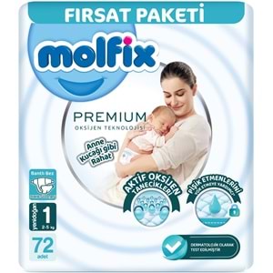 Molfix Premium Bebek Bezi 1 Beden 2-5 KG Yeni Doğan 432 Adet Ekstra Ultra Fırsat Pk