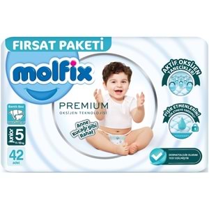 Molfix Premium Bebek Bezi 5 Beden 11-18 KG Junior 210 Adet MeGa Ultra Fırsat Pk