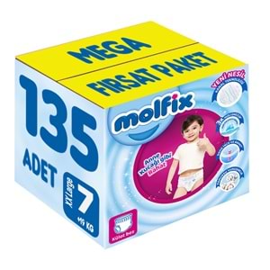 Molfix Külot Bebek Bezi 7 Beden 19+ KG XXLarge 135 Adet MeGa Fırsat Pk
