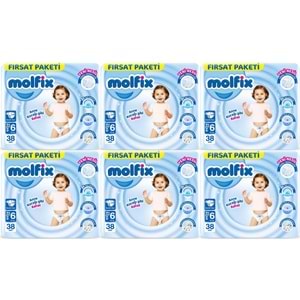 Molfix Bebek Bezi 6 Beden 15+ KG Extra Large 228 Adet Ekstra Fırsat Pk