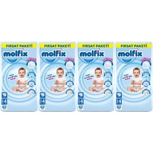 Molfix Bebek Bezi 4 Beden 7-14 KG Maxi 248 Adet Avantaj Fırsat Pk