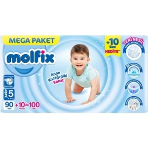 Molfix Bebek Bezi 5 Beden 11-18 KG Junior 200 Adet MeGa Ekonomik Fırsat Pk