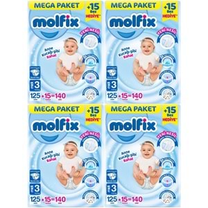 Molfix Bebek Bezi Beden:3 (4-9KG) Midi 560 Adet Mega Avantaj Fırsat Pk