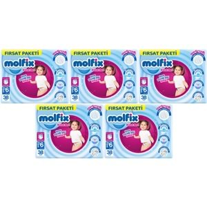 Molfix Külot Bebek Bezi 6 Beden 15+ KG Extra Large 190 Adet MeGa Fırsat Pk