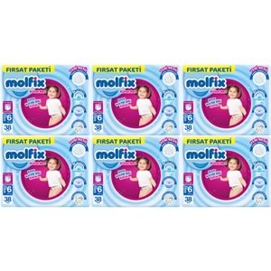 Molfix Külot Bebek Bezi 6 Beden 15+ KG Extra Large 228 Adet Ekstra Fırsat Pk