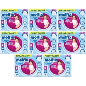 Molfix Külot Bebek Bezi 6 Beden 15+ KG Extra Large 304 Adet Dev Ekonomik Fırsat Pk