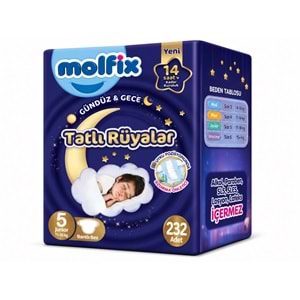 Molfix Tatlı Rüyalar Bebek Bezi 5 Beden 11-18 KG Junior 232 Adet Avantaj Fırsat Pk
