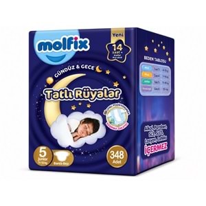 Molfix Tatlı Rüyalar Bebek Bezi 5 Beden 11-18 KG Junior 348 Adet Ekstra Fırsat Pk
