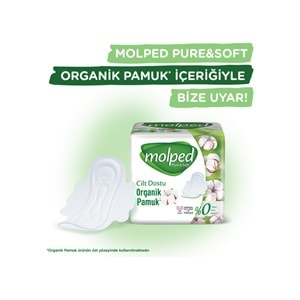 Molped Pure&Soft Hijyenik Ped Gece 180 (6PK*30) Adet Mega Pk