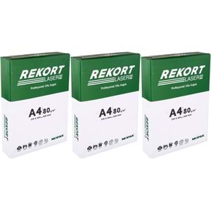 Mopak Rekort A4 80GR/M2 Fotokopi Kağıdı 1500 Adet (3PK*500)