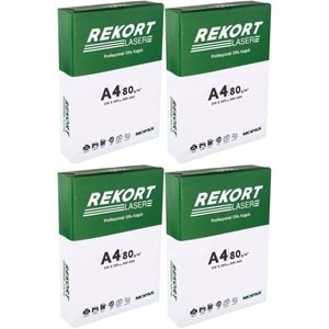 Mopak Rekort A4 80GR/M2 Fotokopi Kağıdı 2000 Adet (4PK*500)