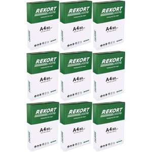 Mopak Rekort A4 80GR/M2 Fotokopi Kağıdı 4500 Adet (9PK*500)