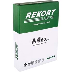 Mopak Rekort A4 80GR/M2 Fotokopi Kağıdı 20000 Adet (40PK*500)