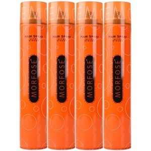 Morfose Saç Spreyi 400ML Ultra Sert (Turuncu) (4 Lü Set)