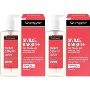 Neutrogena Düzensiz Cilt Tipleri için Yüz Yıkama Jeli 200ML (2 Li Set)