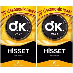 Okey Prezervatif 40 Adet Hisset Ekonomik Pk (2PK*20)