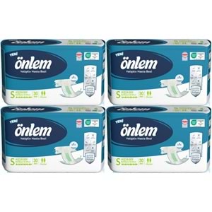 Önlem Yetişkin Bezi Bel Bantlı Tekstil Yüzey S - Small - Küçük 120 Adet (4PK*30)