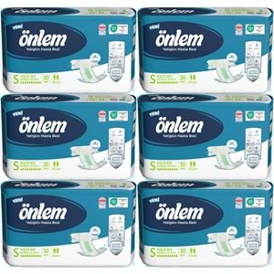 Önlem Yetişkin Bezi Bel Bantlı Tekstil Yüzey S - Small - Küçük 180 Adet (6PK*30)