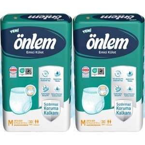 Önlem Emici Külot Yetişkin Bezi M - Medium - Orta 60 Adet (2PK*30)