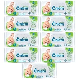 Önlem Islak Havlu Mendil 90 Yaprak Botanika Özlü (9 Lu Set) Plastik Kapaklı 810 Yaprak