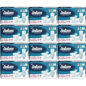 Önlem Yetişkin Bezi Bel Bantlı Tekstil Yüzey L - Large - Büyük 360 Adet (12PK*30)
