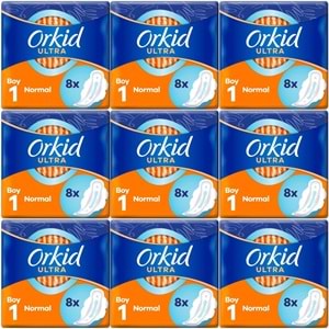 Orkid Hijyenik Ped Ultra Extra Normal 72 Adet Standart Pk (9PK*8)